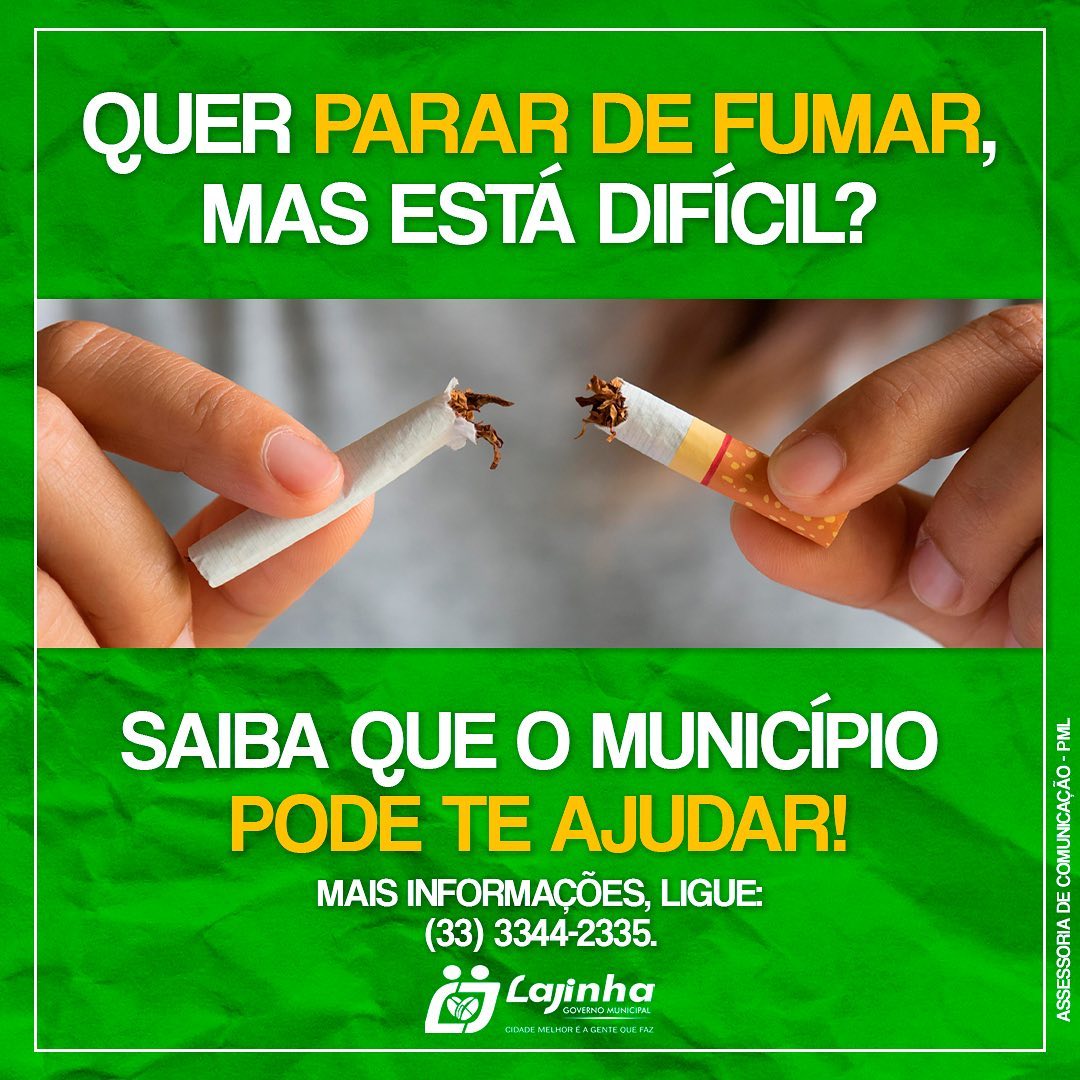 QUER PARAR DE FUMAR? SAIBA QUE O MUNICÍPIO PODE TE AJUDAR!